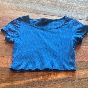 SHEIN Blue Ribbed Tank Top